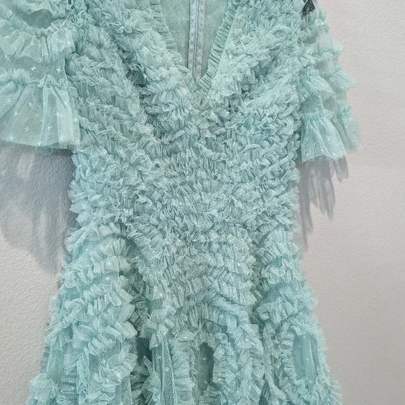 Needle & Thread Verity Ruffle V-Neck Mini dress - Picture 5 of 7